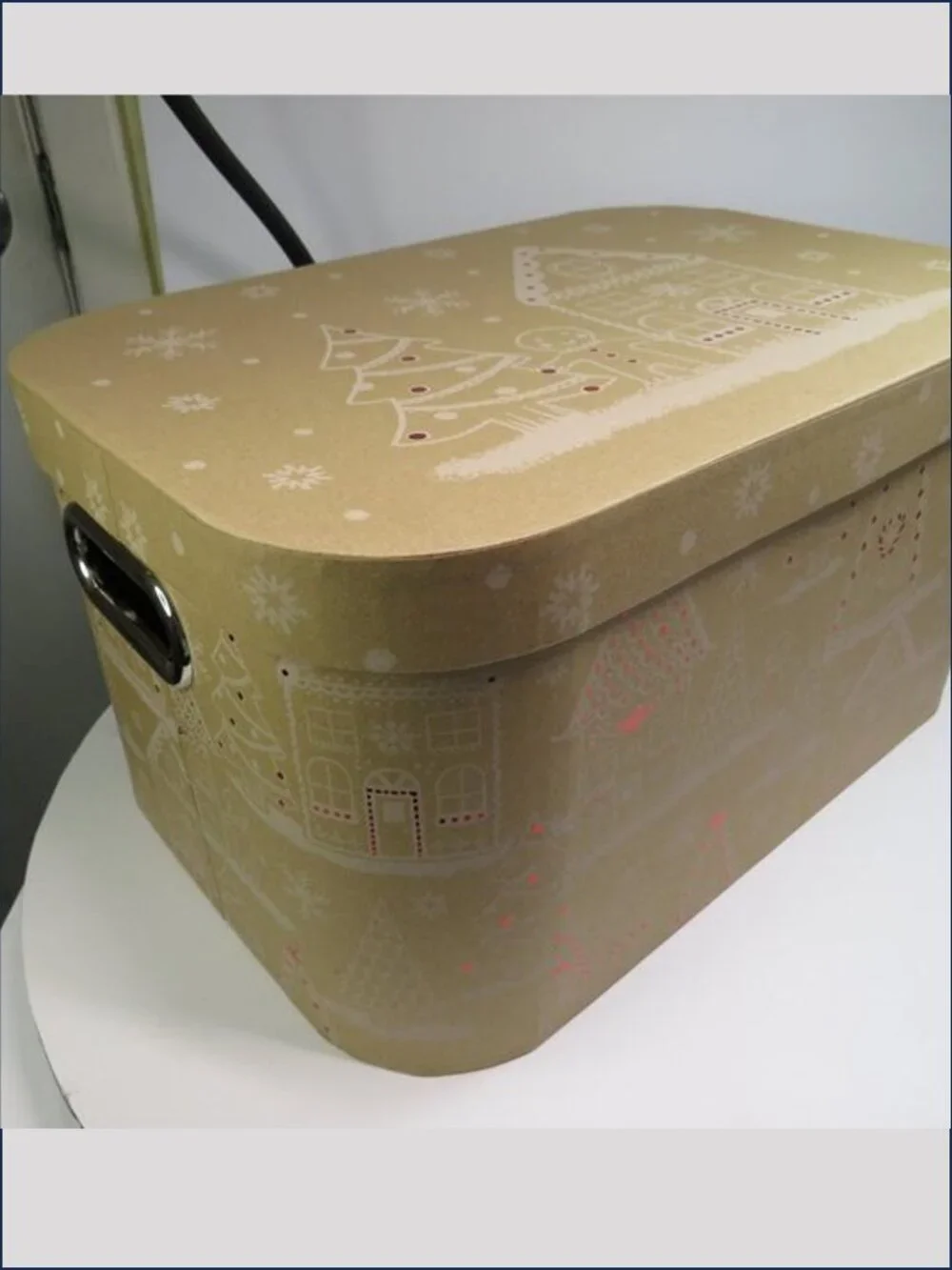 Brothers & Sisters Gingerbread Holiday Storage Box with Reinforced Handles